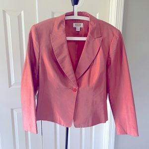 One Button Jacket Salmon color
